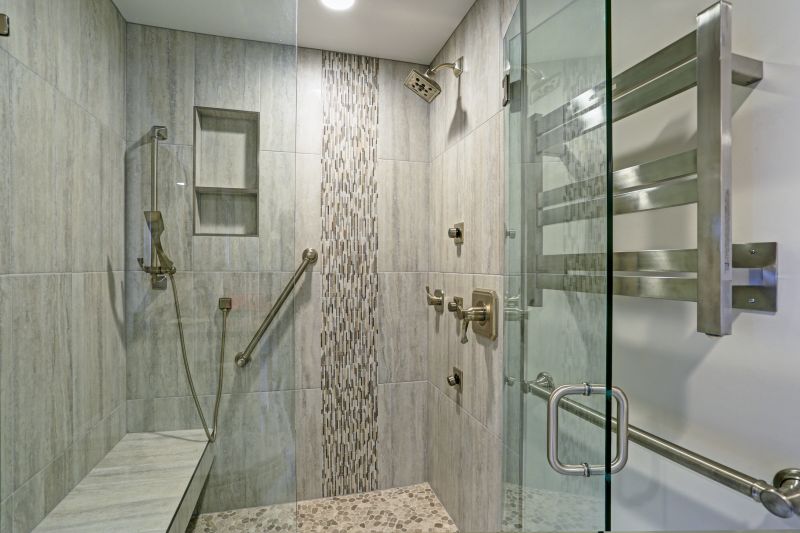 Sleek Shower with Matte Black Fixtures
