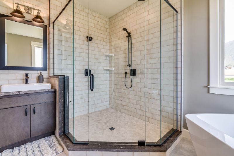 Corner Walk-In Shower with Clear Glass